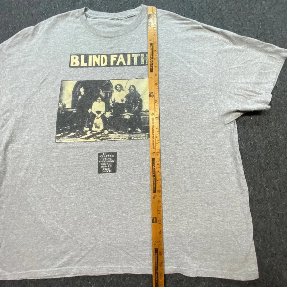 Blind Faith Band Graphic Tee Shirt 2XL Mens Gray Rock Eric Clapton Steve Winwood